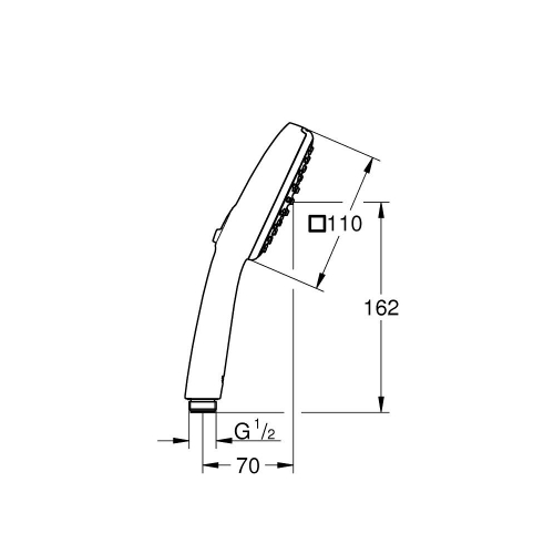 Ручной душ Grohe Tempesta Cube 110 2 режима струи (27571003)