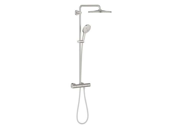 Душова система з термостатом для настінного монтажу Grohe Rainshower Smartactive 310 (26836DC0) Сталь