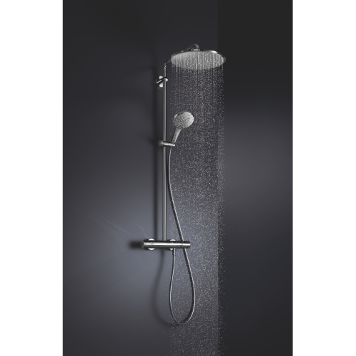 Душевая система с термостатом для настенного монтажа Grohe Rainshower Smartactive 310 (26836DC0) Сталь