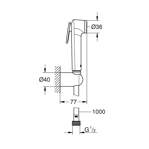 Душевой набор Grohe Tempesta-F Trigger Spray 30, 1 режим струи (26355IL0)