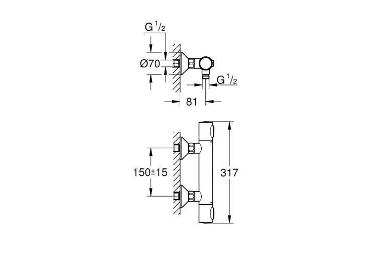 Термостат для душу Grohe Grohtherm 500 (347932430)