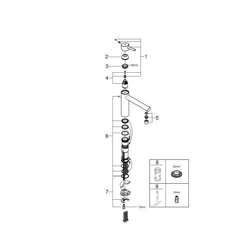 Однорычажный смеситель для мойки Grohe Concetto (31128001)