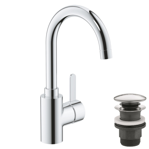 Однорычажный смеситель для раковины Grohe Eurosmart Cosmopolitan L-Size нажимной донный клапан (23933001)