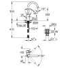 Однорычажный смеситель для раковины Grohe Eurosmart Cosmopolitan L-Size нажимной донный клапан (23933001)
