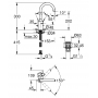Одноважільний змішувач для раковини Grohe Eurosmart Cosmopolitan L-Size нажимний донний клапан (23933001)