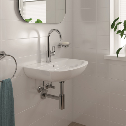 Одноважільний змішувач для раковини Grohe BauLoop New L-Size + нажимний донний клапан (23891001)
