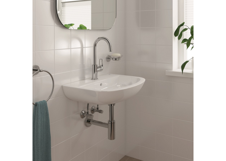 Одноважільний змішувач для раковини Grohe BauLoop New L-Size + нажимний донний клапан (23891001)
