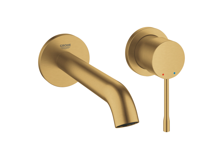 Смеситель для раковины Grohe Essence на 2 отверстия M-Size (29192GN1) Золото матовое