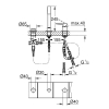 Однорычажный смеситель на ванну на три отверстия Grohe Lineare (19965001)