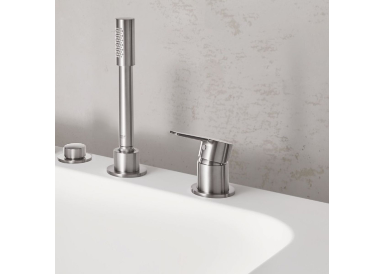 Однорычажный смеситель на ванну на три отверстия Grohe Lineare (19965001)