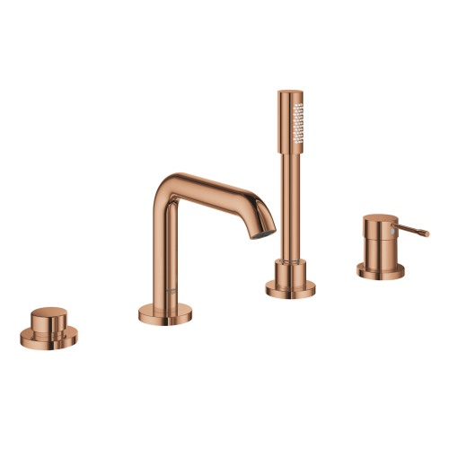Одноважільний змішувач для ванни на 4 отвори Grohe Essence (25251DA1) Бронза