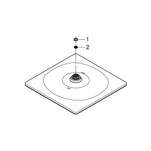 Верхний душ Grohe Rainshower 310 Mono Cube, 1 режим струи (26567000)