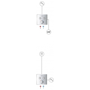 Термостат скрытого монтажа Grohe Grohtherm SmartControl с двумя кнопками управления (29151LS0)