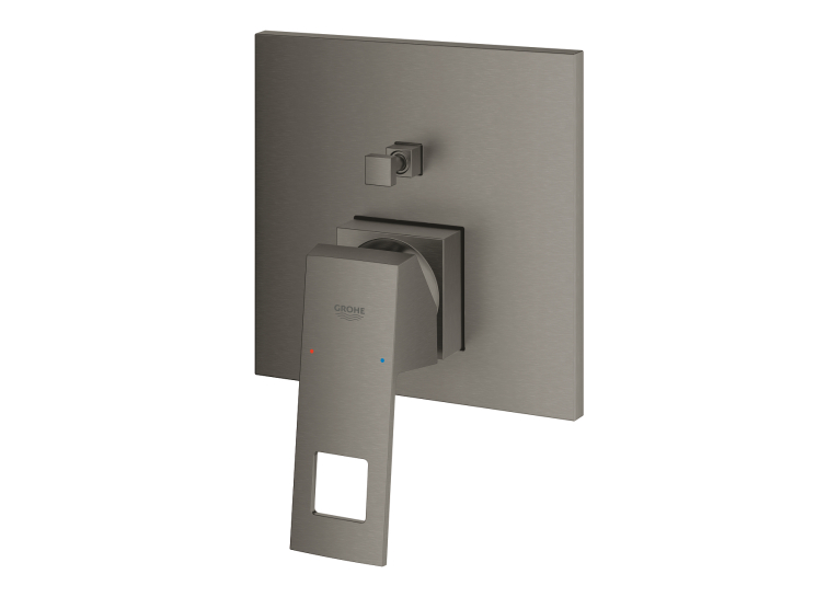 Одноважільний змішувач на 2 виходи Grohe Eurocube (24062AL0) Графіт матовий