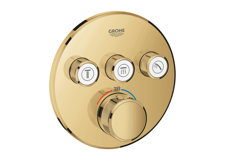 Термостат прихованого Grohe Grohtherm SmartControl монтажу на 3 виходи (29121GL0) Золото