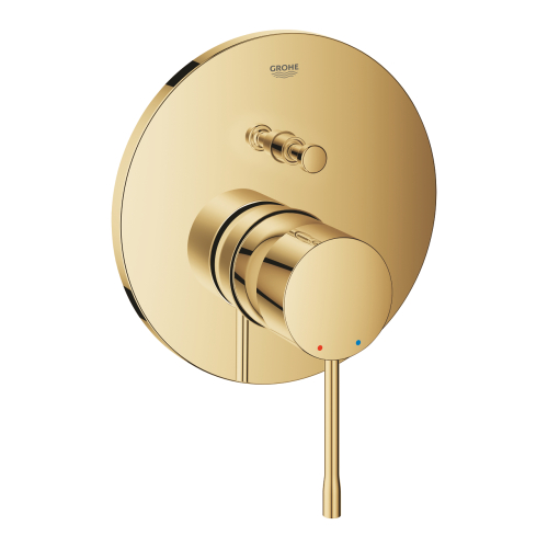 Одноважільний змішувач Grohe Essence на 2 виходи (24167GL1) Золото