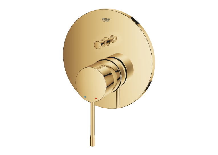 Одноважільний змішувач Grohe Essence на 2 виходи (24167GL1) Золото