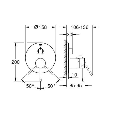 Однорычажный смеситель на 3 выхода Grohe Essence (24169001)