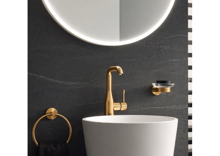 Одноважільний змішувач для раковини Grohe Essence L-Size (24174GN1) Золото матове