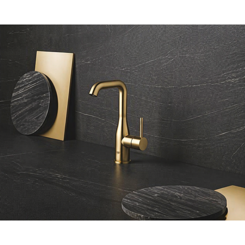 Одноважільний змішувач для раковини Grohe Essence L-Size (24174GN1) Золото матове