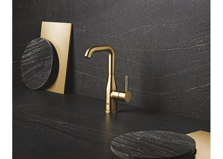 Одноважільний змішувач для раковини Grohe Essence L-Size (24174GN1) Золото матове