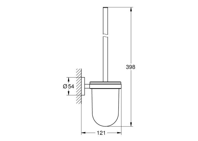 Туалетна щітка у комплекті Grohe Essentials (40374A01) Графіт