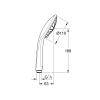 Ручний душ GROHE Euphoria 110 Massage, 3 режими струменя, хром (27239001)