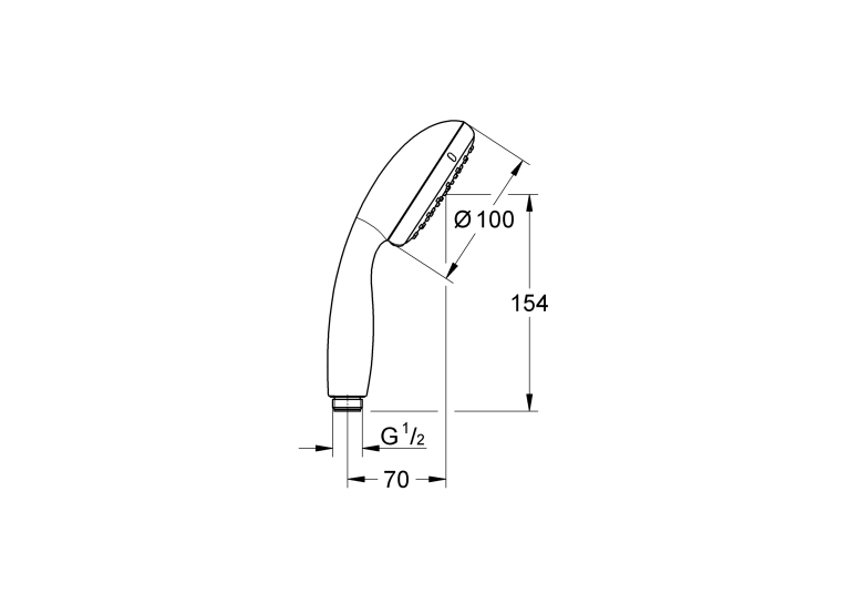 Ручний душ Grohe QuickFix Vitalio Go 100 2 режими струменю (26542000)