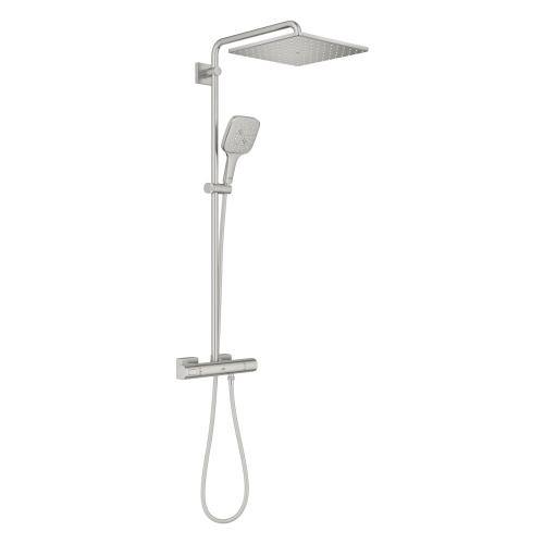 Душевая система с термостатом для настенного монтажа Grohe Rainshower Smartactive 310 (26837DC0) Сталь