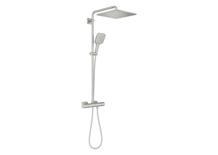 Душевая система с термостатом для настенного монтажа Grohe Rainshower Smartactive 310 (26837DC0) Сталь