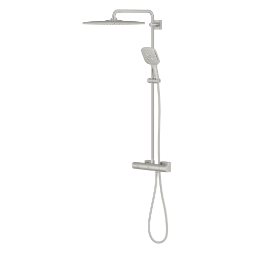 Душевая система с термостатом для настенного монтажа Grohe Rainshower Smartactive 310 (26837DC0) Сталь