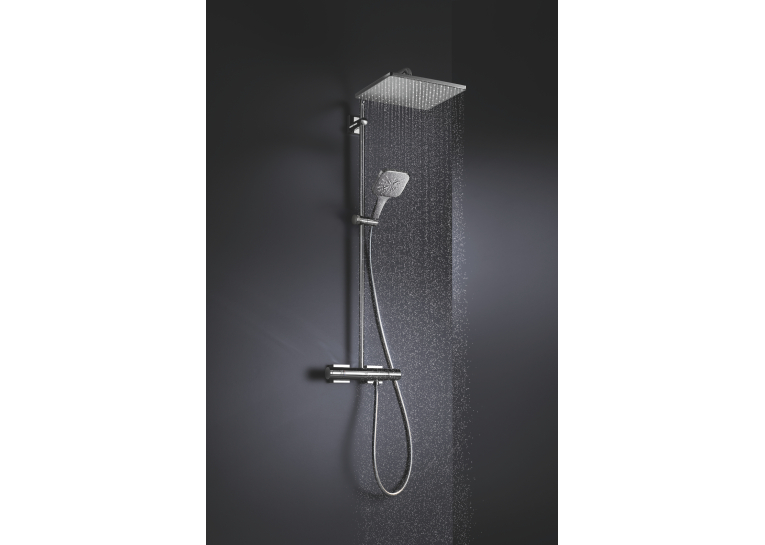 Душевая система с термостатом для настенного монтажа Grohe Rainshower Smartactive 310 (26837DC0) Сталь