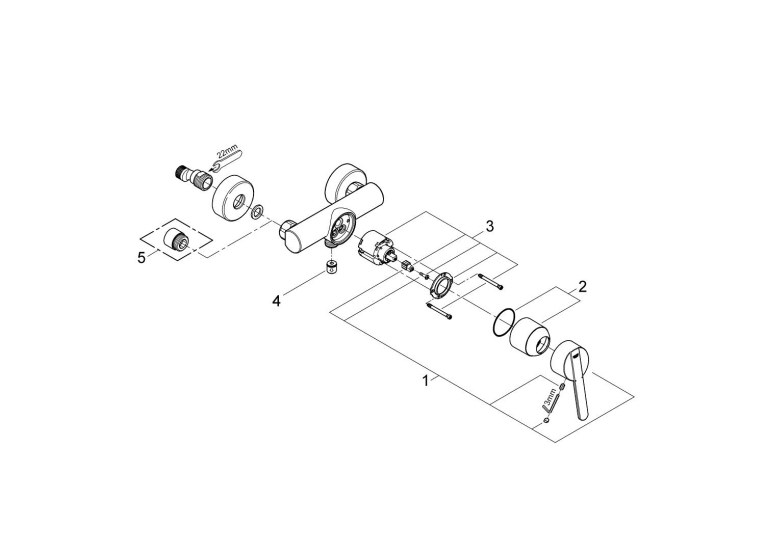 Одноважільний змішувач для душу Grohe Feel (32270000)