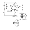 Однорычажный смеситель для раковины Grohe Eurosmart Cosmopolitan S-Size нажимной донный клапан (23925000)