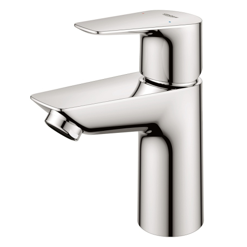 Однорычажный смеситель для раковины Grohe BauEdge New S-Size LowFlow + нажимной донный клапан (23896001)