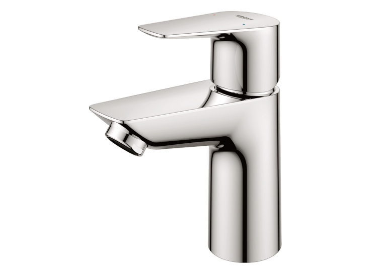 Однорычажный смеситель для раковины Grohe BauEdge New S-Size LowFlow + нажимной донный клапан (23896001)