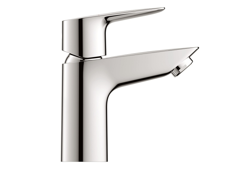 Однорычажный смеситель для раковины Grohe BauEdge New S-Size LowFlow + нажимной донный клапан (23896001)