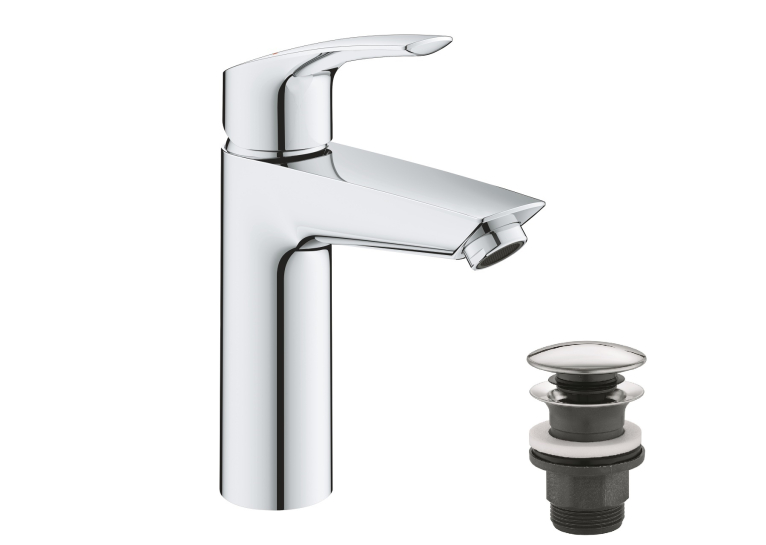 Одноважільний змішувач для раковини Grohe Eurosmart New M-Size з термостатичним захистом (23989003)