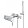 Змішувач одноважільний для ванни з душовим гарнітуром Grohe Concetto (32212001)