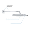 верхній душ Grohe Tempesta 250 Cube з кронштейном до стіни (26682000)