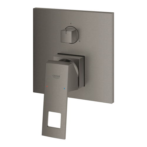 Однорычажный смеситель Grohe Eurocube с переключателем на 3 положения (24094AL0) Графит матовый