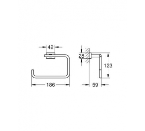 Тримач рушника, кільце Grohe Essentials Cube (40510001)