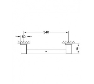 Тримач для рушників для ванної Grohe Essentials Cube (40514001)