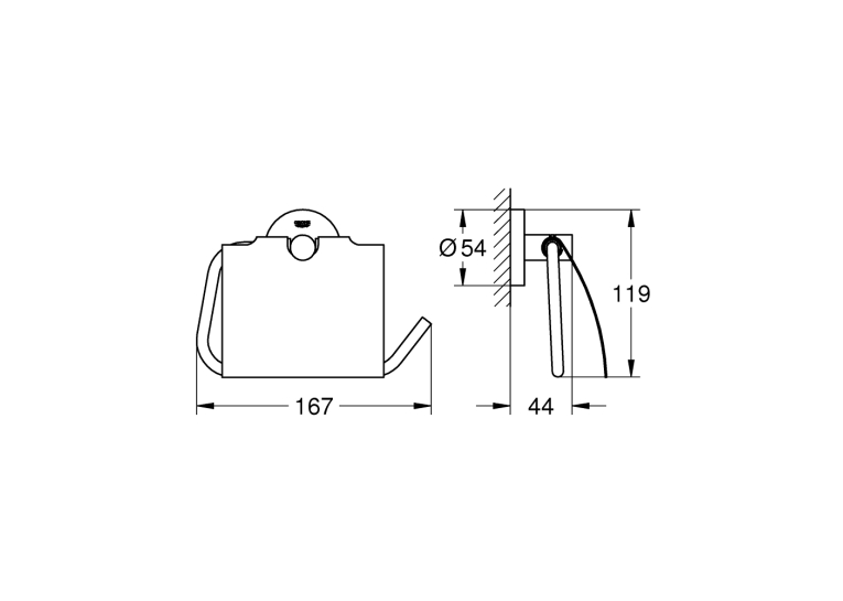 Тримач для туалетного паперу Grohe Essentials (40367DL1) Бронза матова