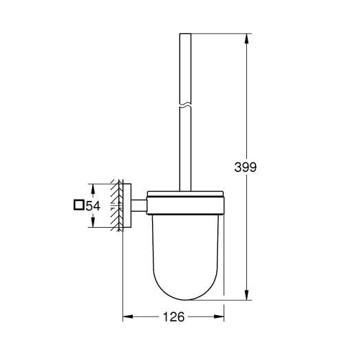 Туалетна щітка з тримачем Grohe QuickFix Start Cube (409772430)