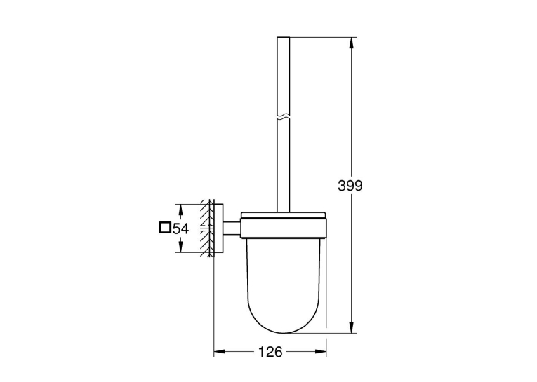 Туалетна щітка з тримачем Grohe QuickFix Start Cube (409772430)