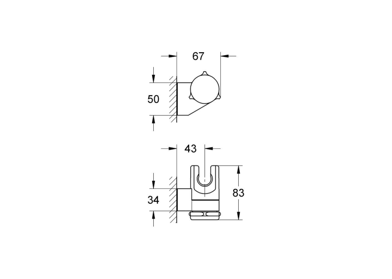 Настінний тримач Grohe Relexa для ручного душу (28623000)