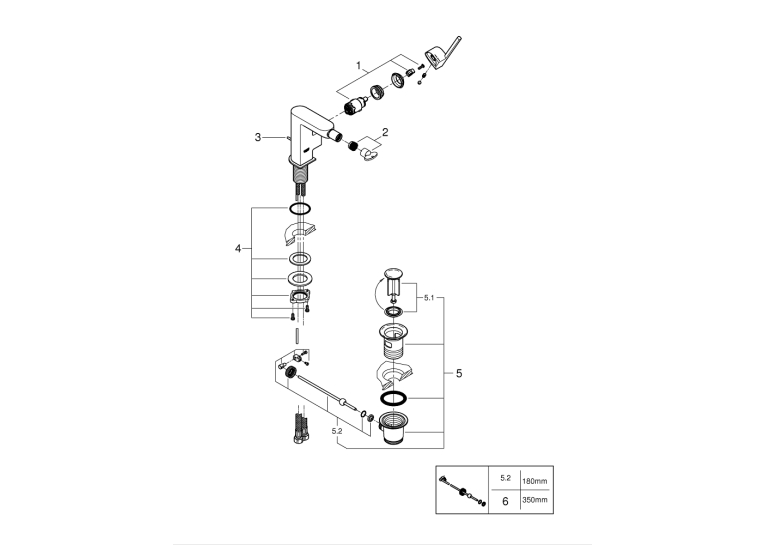 Одноважільний змішувач для біде Grohe Plus (33241003)