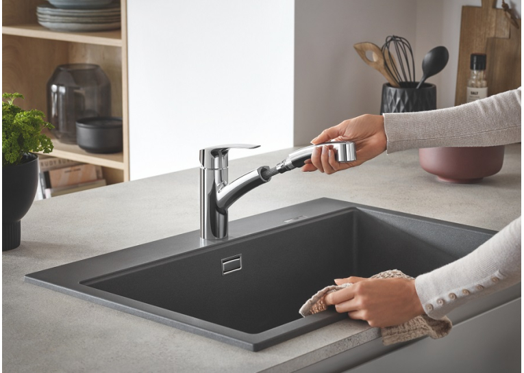 Одноважільний змішувач для мийки Grohe Eurosmart (30305001)