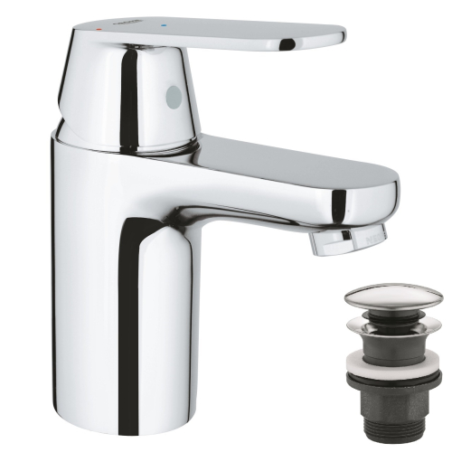 Однорычажный смеситель для раковины Grohe Eurosmart Cosmopolitan S-Size нажимной донный клапан (23927000)